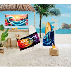 Egeria ABI 2026 Duschtuch Dark Blue gewebt 75 x 180 cm, Abitur Strandtuch aus 100% Baumwolle, saugfähig & weich, Geschenk für Abiturienten, „Alles in trockenen Tüchern“