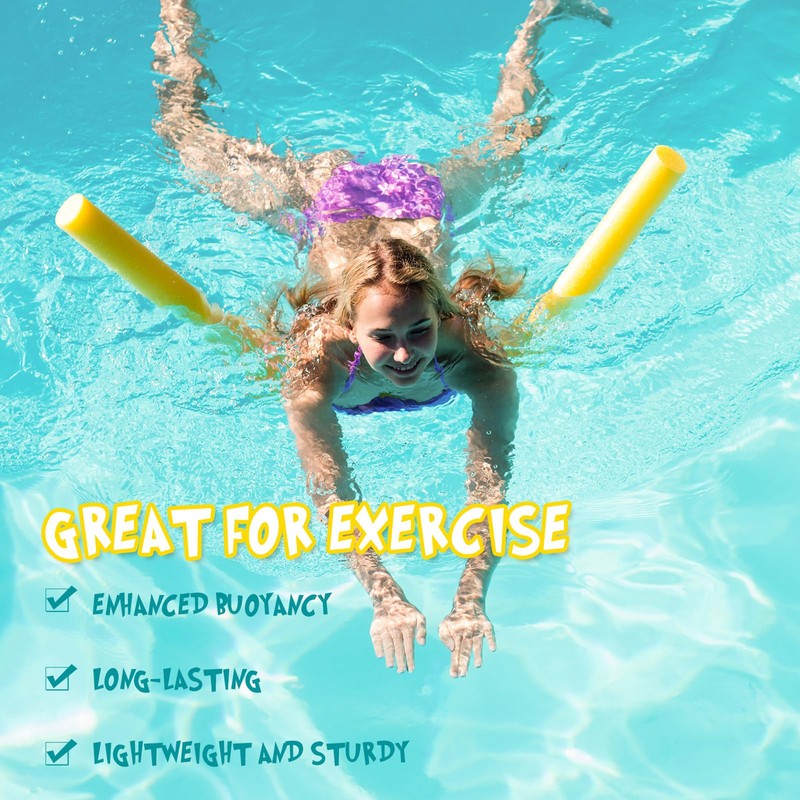 Hollowfly 2 Pack Jumbo Pool Noodles Floating Pool Noodles Foam