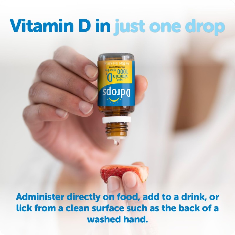 Ddrops Adults 1000IU 365 Drops - Liquid Vitamin D3 Supplement,