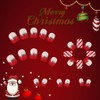 24Pcs Red Green Glitter French Tip Christmas Press on Nails