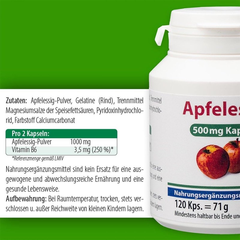 Pharma-Peter APFELESSIG 500 mg 120 Capsules