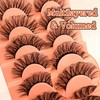 7 Pairs of 3D False Eyelashes, Cat Eye, Fluffy Volume,