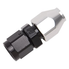 Russell by Edelbrock 639213 Black/Silver -6 AN Male 37 Degree to 3/8" Aluminum Tube Fuel Line Adapter