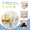 TKZTKZ No Drilling Curtain Rod Brackets:Self Adhesive Curtain Rod Holders