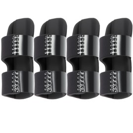 4 Stück verstellbare Fingerschienen, atmungsaktive Fingerbandagen für gebrochene, verstauchte oder arthritische Finger, fingerschutz Stabilisator, für Zeigefinger, Mittelfinger, Ringfinger (Schwarz)