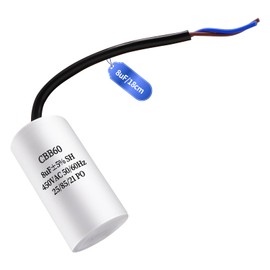 JUNUNDJING CBB60 450 V 8uF 50/60 Hz Starting Capacitor with 18 cm Extension Wire, Motor Operating Capacitor, AC Motor Capacitor, for Household Appliances such as Electric Motors and Air Conditioners