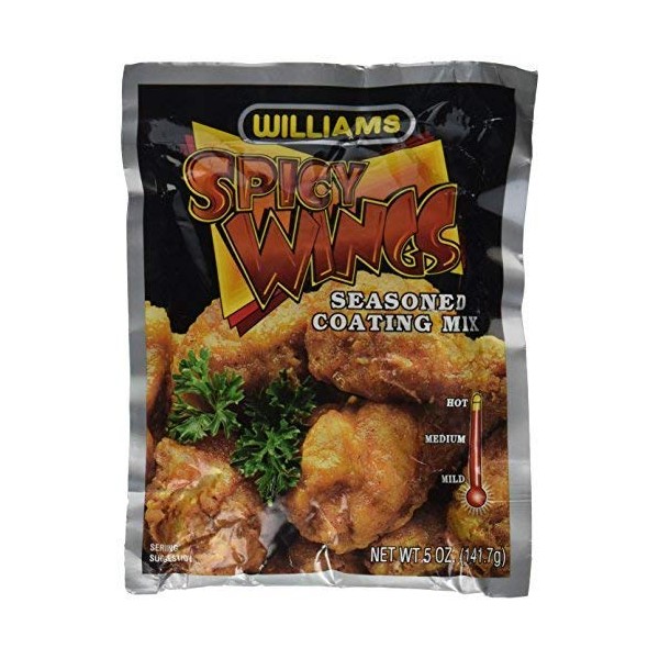WILLIAMS Spicy Wings Seasoned Coating Mix - 5 Oz (6-Pack) by Williams