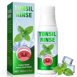 Tonsillenstein Entferner, Mandelsteine entfernen Mundspülung, Tonsil Rinse, sanfte Pflege für frischen Atem und effektive Mundhygiene tägliche Rachen Reinigung, 120 ml