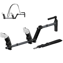 Magnetic VR Gun Stock for Quest 3/3S, Rifle Grip VR Stock Controller Accessories Compatible with MetaQuest 3, Lightweight & Quick Removable Quest3S Control Magnetic Gunstock Adapter (Black)