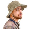 Unisex Cotton Boonie Hat Summer Outdoor Packable Fishing Bucket Hat