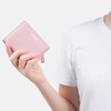 Belsmi Women Small Slim Minimalist Leather Bifold Trifold Wallets, Brown,