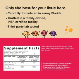 Suplemento De Hierro Para Niños Renzo's Con Vitamina C 90cap Sabor Naranja