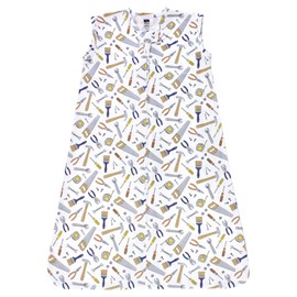 Hudson Baby Unisex Baby Cotton Sleeveless Wearable Sleeping Bag, Sack, Blanket, Construction Work, 0-6 Months