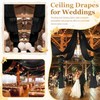 MODFUNS Black Wedding Arch Draping Fabric 5x20ft 4 Panels Chiffon