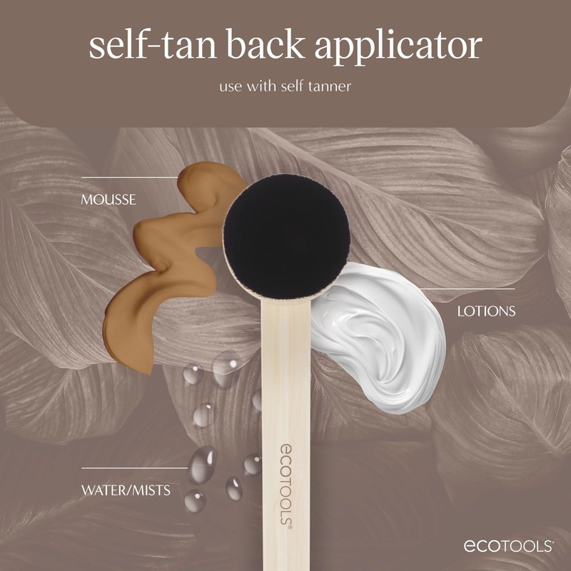 EcoTools Good Tan Self-Tan Back Applicator, Long Handle Back Brush