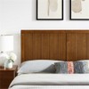 Pemberly Row Full Modern Rubberwood and MDF Headboard in Walnut