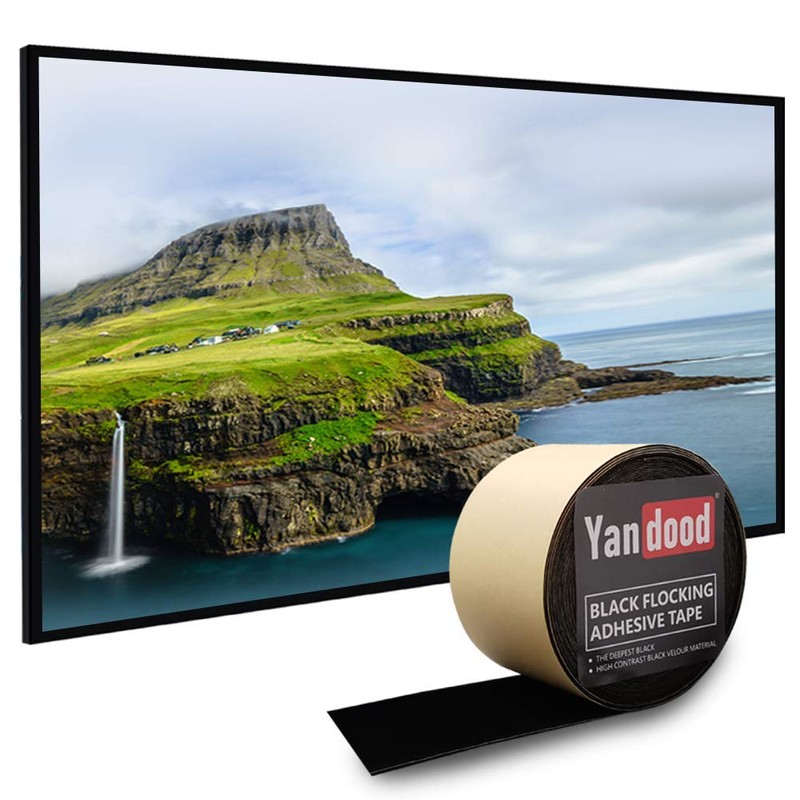 Black Flocking Adhesive Tape 5in x 48ft Projection Screen Felt