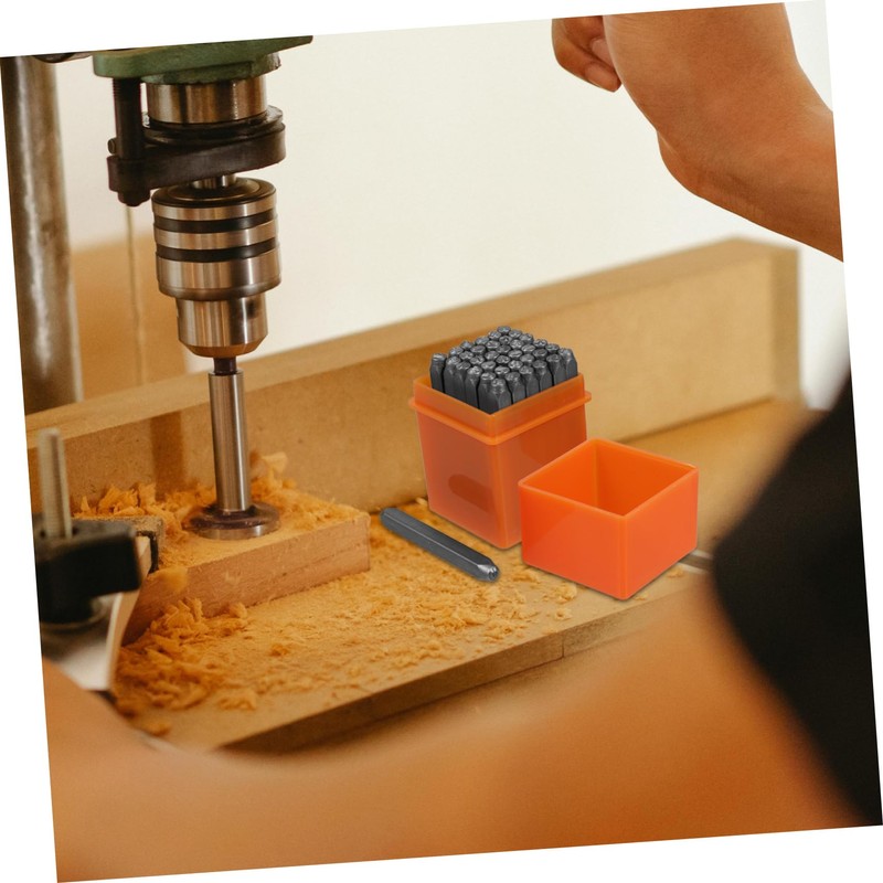 SHINEOFI 37pcs Metal Stamping Kit Complete Letter and Number Punch