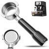 51mm Bottomless Portafilter Compatible for Delonghi ECP3420/ECP3120/EC155/BCO430/EC260 with Stainless Steel