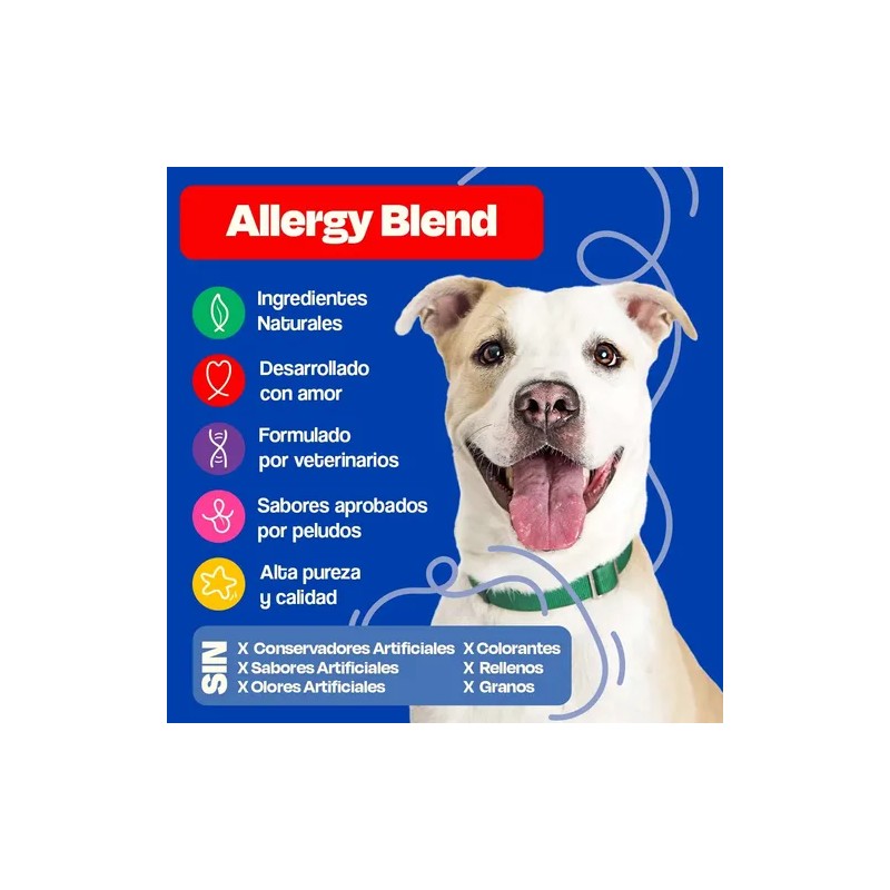 Suplemento Allergy Blend Dogelthy para Perro con Quercetina y Probióticos,