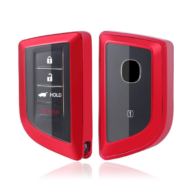 SANRILY Soft TPU Plating Key Fob Cover for Acura MDX