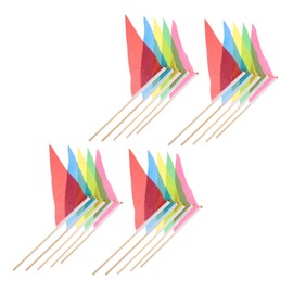 NOLITOY 20pcs Lawn Marking Flags Bright Triangular Garden Flags for Easy Identification Outdoor Spaces Reusable Landscaping and Gardening Tasks