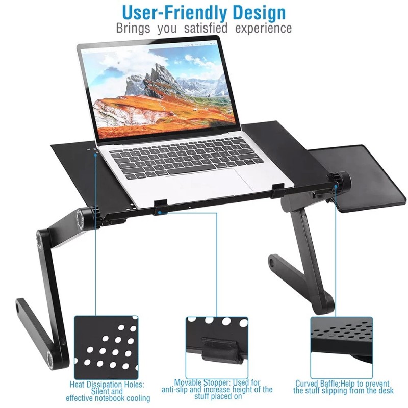 Universal 360° Adjustable Laptop Table Stand Lap Sofa Bed Tray