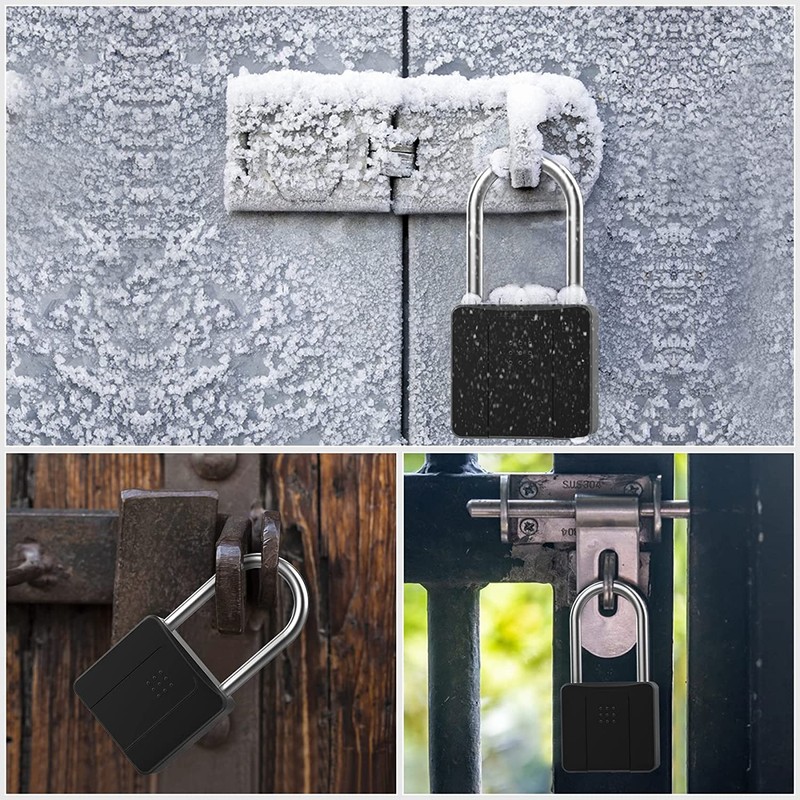eLinkSmart Long Fingerprint Padlock - Remote Authorization via Phone, Heavy