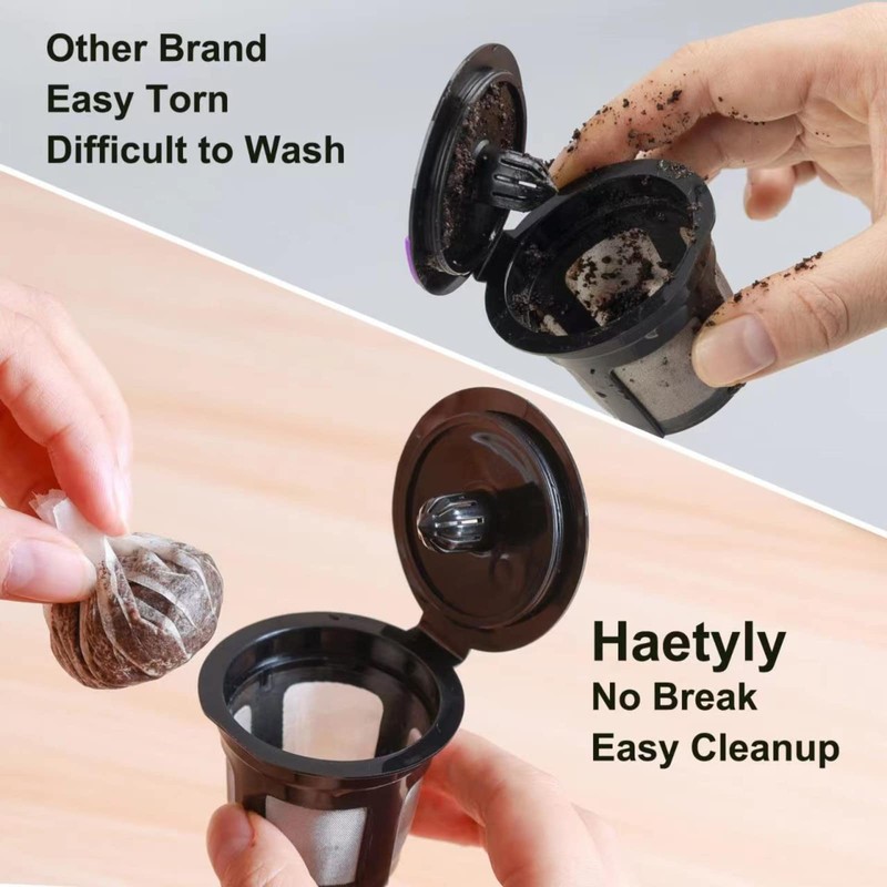Haetyly 100 Count Disposable Coffee Paper Filters Compatible with Keurig