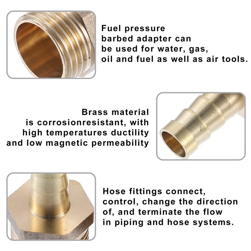 A ABSOPRO Hose Nozzle Brass Hose Connector 1/2 Inch Male