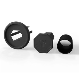 Great Call Athletics | Lacrosse End Cap | Black White | Lax Butt end caps Stick Cap | Fits 1” Lacrosse Attack Defense Shafts (Black)