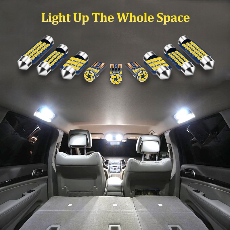 BMTxms 10x LED Interior Lights Map Dome License Bulbs White