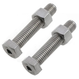 yukata 304 Stainless Steel M12*60 Cylindrical Hollow Outer Hexagonal Screws Lamp Bolt Chandelier Parts Screw Posts Lamp Parts 2 Sets