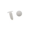 HEROFFIX 30Pcs White Plastic Rivets Splash Guard Fastener Push Type