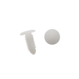 HEROFFIX 30Pcs White Plastic Rivets Splash Guard Fastener Push Type Clips 7.5 x 6.5mm Replace Parts