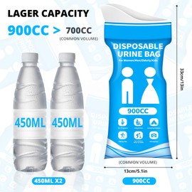 HOKINETY Disposable Urine Bag for Travel - 900ML Portable Pee Bags for Women Men 24 PCS Emergency Vomit Bags Unisex Urinal Toilet Bag for Car Camping, Road Trip,Traffic Jams, Pregnant, Kids, Patient
