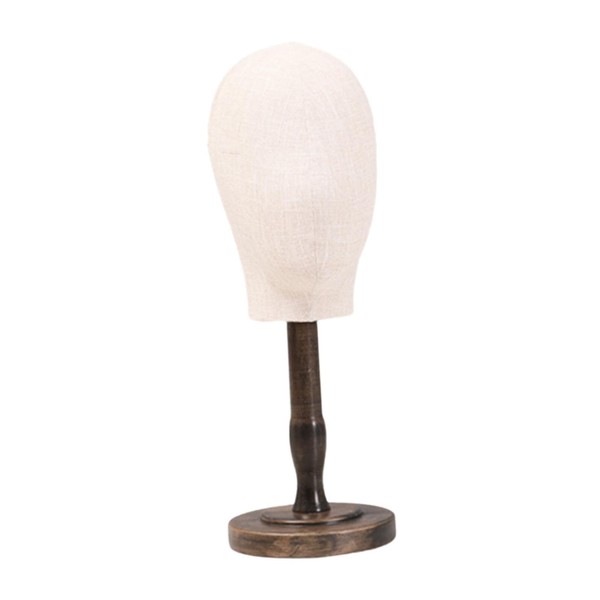 Milageto Mannequin Head Model Hat Display Stand Wooden Support Versatile