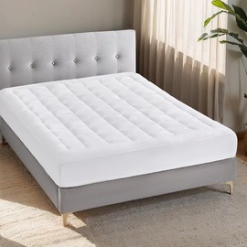 Gracie Mills Keisha Box Quilted Plush Hypoallergenic Down Alternative Waterproof Mattress Pad