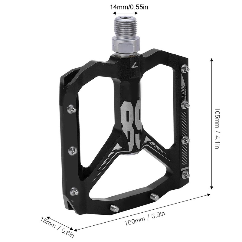 Enlee 2pcs Mountain Bike Pedals NonSlip DU Bearing Lightweight Bicycle
