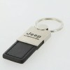 Jeep Cherokee Leather Key Ring (Black)
