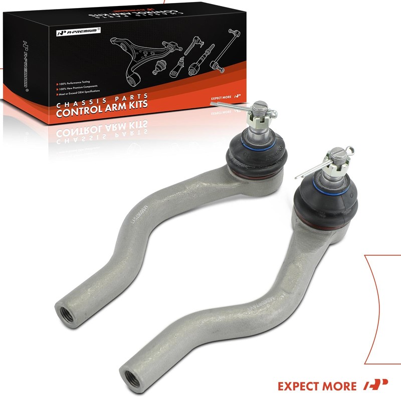 A-Premium 2 x Front Outer Tie Rod Ends, Compatible with