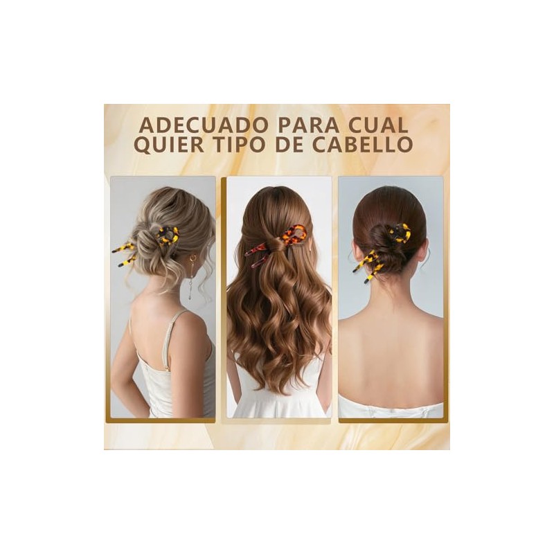 4PCS Horquillas Francesas, horquillas para cabello, Pinzas para Cabello (B)