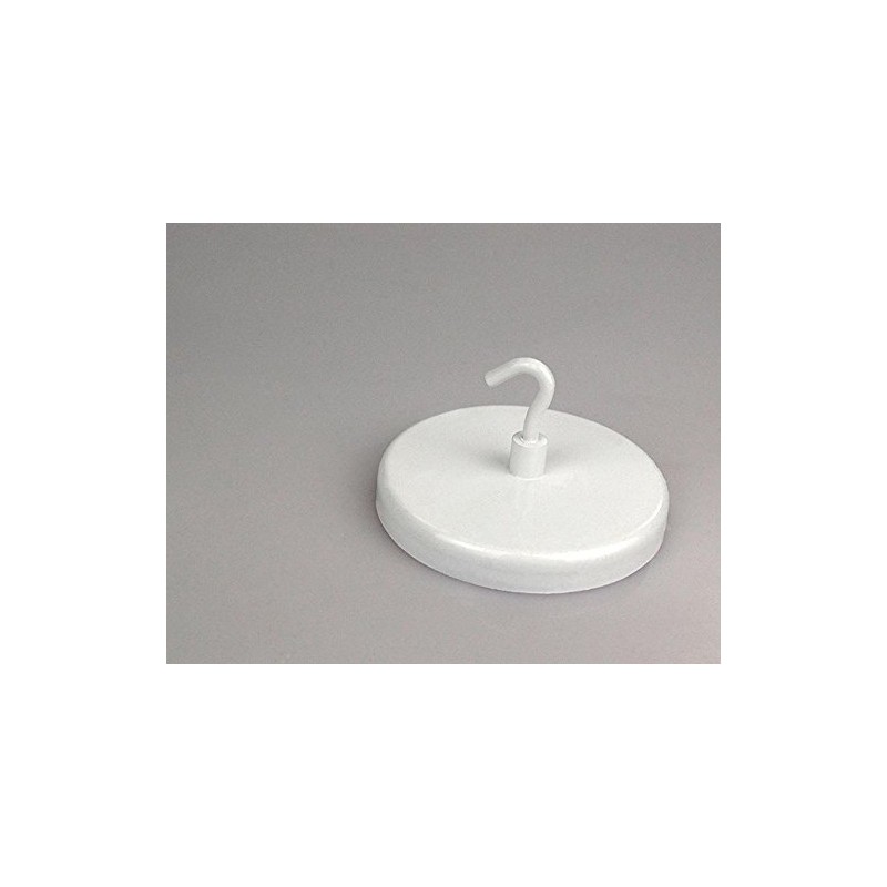 Magnetic Hooks White Lacquered/24 kg Diameter 63 mm Magnetic Hook