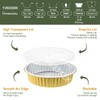 MESTAEK 10" Aluminum Foil Pans with Lids (5 Pack), Heavy