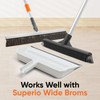 Superio 2-Pack Wide Plastic Dustpan with Comb - 16" Wide,