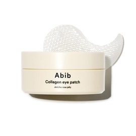 Abib Collagen Peptide Eye Patches for Wrinkles & Fine Line with Jericho Rose Jelly, 60 Count, Korean Skin Care