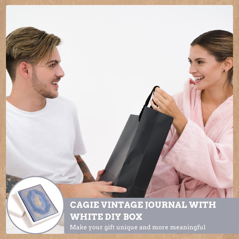 CAGIE Vintage Journal for Women, 320 Pages Hardcover Notebook, A5