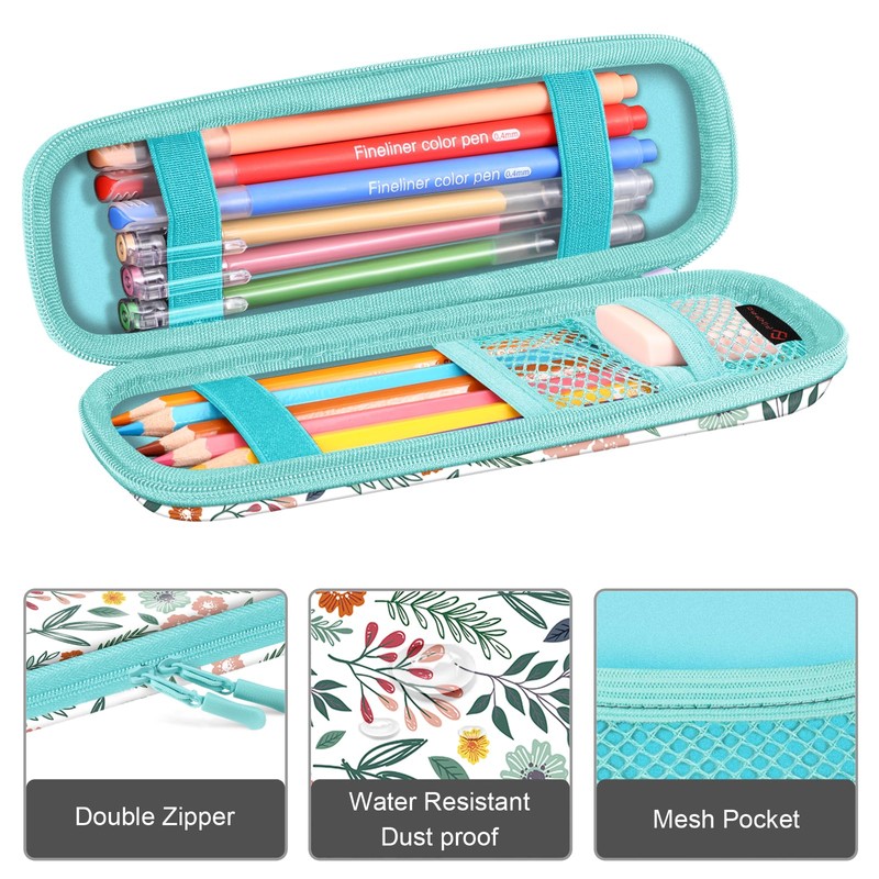 FINTIE Pencil Case for Adults, EVA Hard Shell Shockproof &