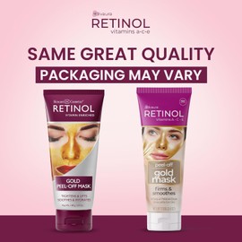 Retinol Rivaura Gold Peel Off Face Mask - Remover for Blackheads and Pores Deep Pore Cleansing Facial Skincare / 레티놀 리바우라 골드 필 오프 페이스 마스크 - 블랙헤드 및 모공용 리무버 딥 포어 클렌징 페이셜 스킨케어