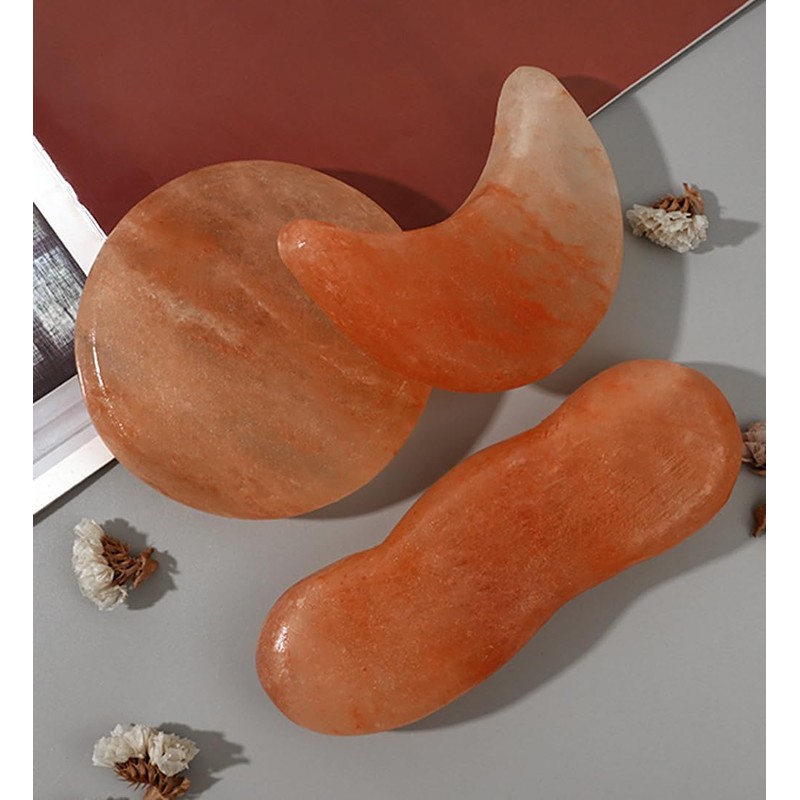 Windfulogo 2 Pcs Himalayan Salt Massage Stones Hot Massage Cold